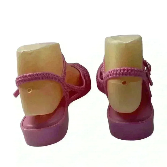 Melissa Womens Pink Braided Jelly Rubber Open Toe Sandals Size 6 - Picture 2 of 13